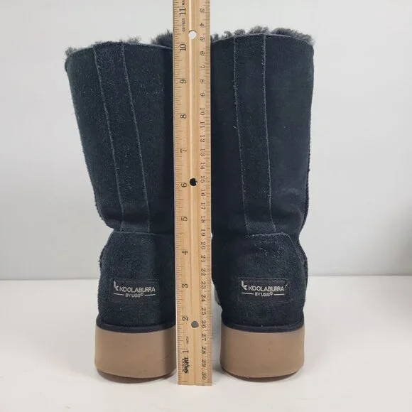 Koolaburra By UGG Women's Black Suede Mid-Calf Boots 1014301 US Size 7 - Picture 10 of 12